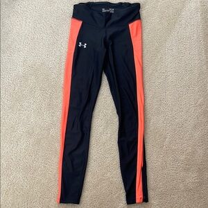 Under Armour Black and Orange Athletic Leggings